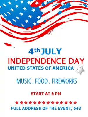 Cartaz Dia da Independência dos EUA para Editar Online