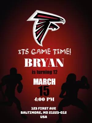 Football Team Birthday Invitation to Edit Online
