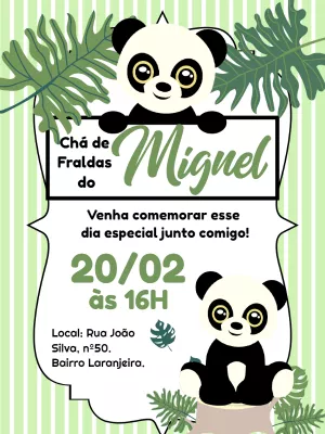 Invito baby shower – Statico – Bella Liz Convites