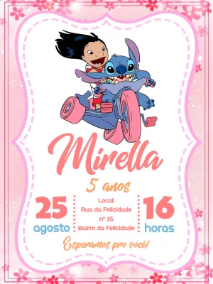 Stitch Birthday Invitation – Static – Pedro Henrique