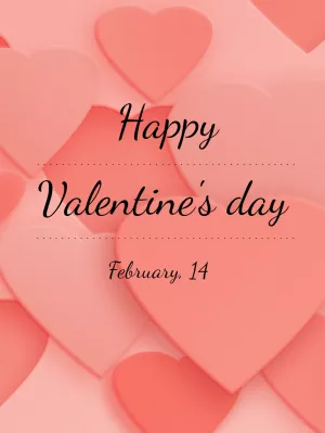 Valentine's Day Card with Romantic Hearts to Edit Online
