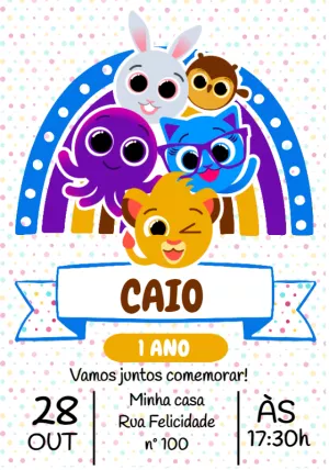 Invitación de cumpleaños Bolofofos – Estático – Mariana