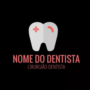 Logo Dentista Profissional com Ícone de Dente para Editar