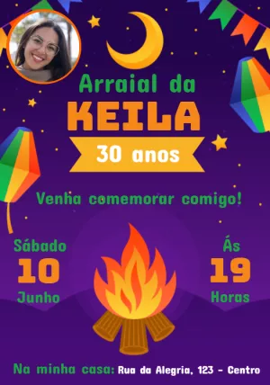 Invitación de Festa Junina – Estático – Convites e Artes Digitais