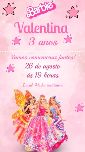 Invitación de cumpleaños Barbie – Estático – Felicity Artes