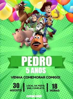 Invitation d'anniversaire Toy Story – Statique – Jonathan Fiuza