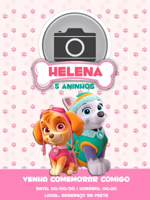 Invito di compleanno Paw Patrol – Statico – C&B artes