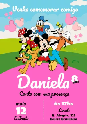 Mickey Mouse Birthday Invitation – Static – Julia B