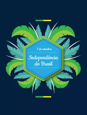 Post Independência do Brasil com Folhas para Editar Online
