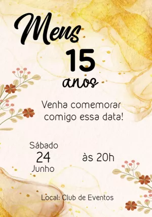 Quinceañera Invitation – Static – Convites Personalizados