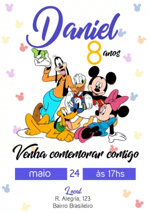 Mickey Mouse Birthday Invitation – Static – Julia B