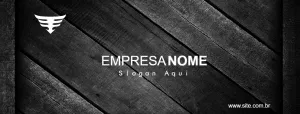 Banner Corporativo Moderno com Fundo de Madeira para Editar