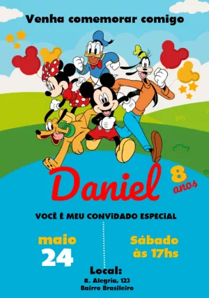 Mickey Mouse Birthday Invitation – Static – Julia B