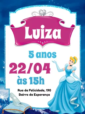 Invitación de cumpleaños Princesas – Estático – Pedro Henrique