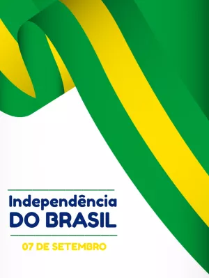 Arte Independência do Brasil com Cores da Bandeira para Editar