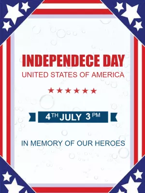 Independence Day Patriotic Invitation Template to Edit Online