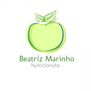 Logo Nutricionista com Maçã Verde para Editar Online