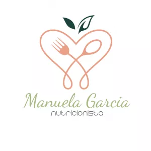 Logo Nutricionista com Coração e Talheres para Editar Online