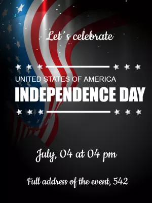 Patriotic 4th of July Invitation Template to Edit Online