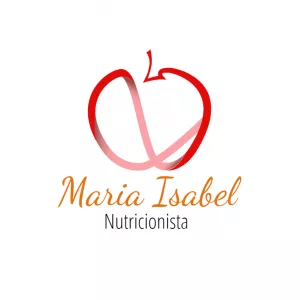 Logo Nutricionista com Maçã Moderna para Editar Online