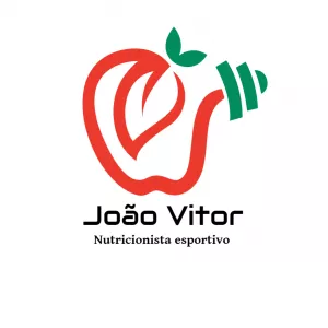 Logo Nutricionista Esportivo com Maçã e Halter para Editar