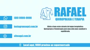 Cartão de Visita Quiropraxia e Fisioterapia para Editar Online