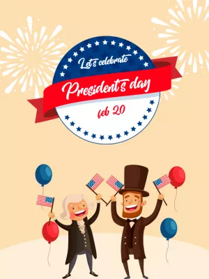 President's Day Post with Presidents to Edit Online