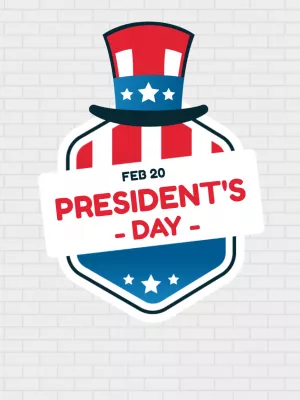 Editable President's Day Post with Patriotic Design to Customize