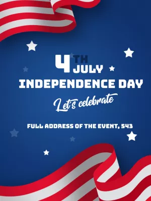4th of July Invitation: Editable Template to Customize Online