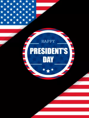 President's Day Patriotic Post to Edit Online