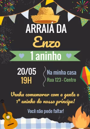 Invitación de Festa Junina – Estático – Convites e Artes Digitais