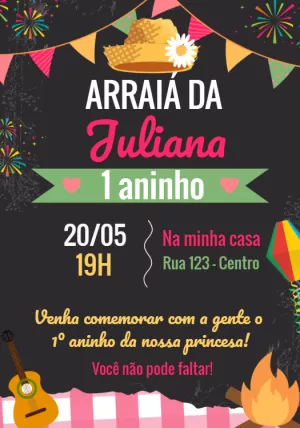 Invitación de Festa Junina – Estático – Convites e Artes Digitais