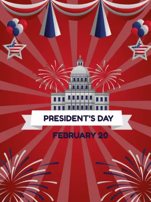 President's Day Post with Patriotic Elements to Edit Online