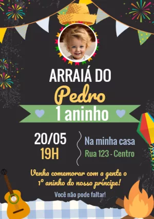 Invitación de Festa Junina – Estático – Convites e Artes Digitais