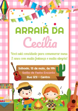 Invitación de Festa Junina – Estático – Convites e Artes Digitais