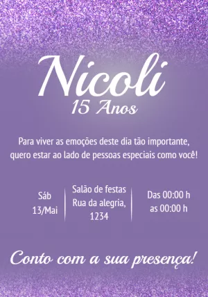 Quinceañera Invitation – Static – Convites Personalizados