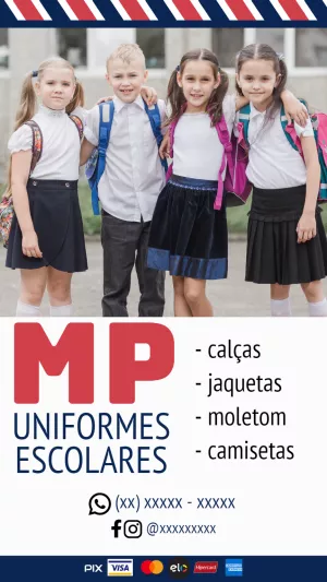 Flyer de Uniformes Escolares para Editar Online Facilmente