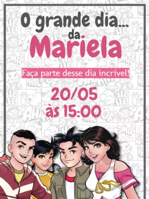 Invitation d'anniversaire Turma da Mônica – Statique – Wolf Designer