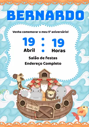 Animals Birthday Invitation – Static – Montando a Sua Festa Oficial