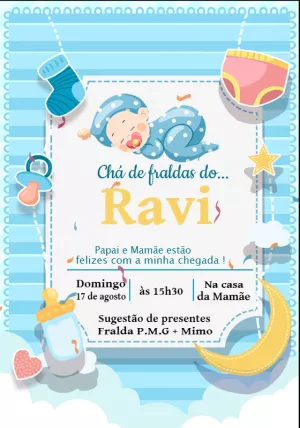 Invito baby shower – Statico – maria eunice miranda