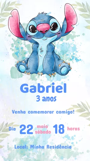 Stitch Birthday Invitation – Static – Felicity Artes