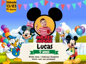 Mickey Mouse Birthday Invitation – Static – Jonathan Fiuza
