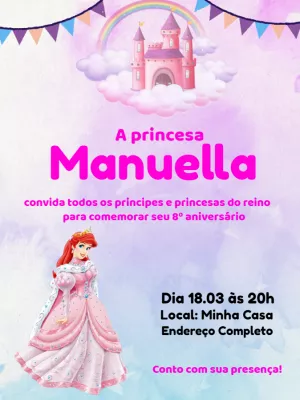Invitación de cumpleaños Princesas – Estático – Jonathan Fiuza