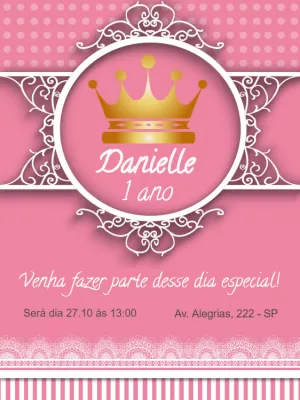 Invitación de cumpleaños Princesas – Estático – Wolf Designer