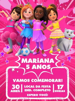 Invitación de cumpleaños Princesas – Estático – Decore Arte