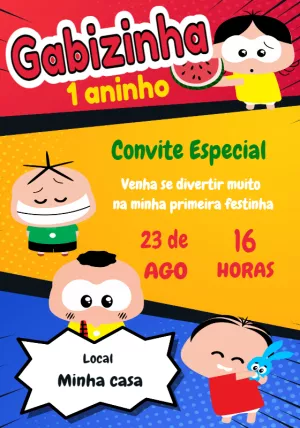 Turma da Mônica Birthday Invitation – Static – Mais Gráfica