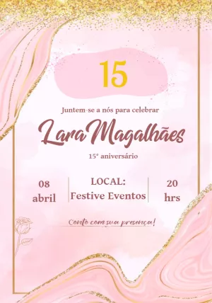 Quinceañera Invitation – Static – Convites Personalizados