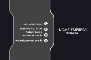 Cartão de Visita Fotógrafo Profissional para Editar Online