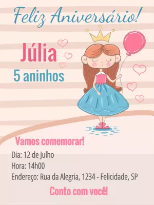 Invitación de cumpleaños Princesas – Estático – Lucy Harold