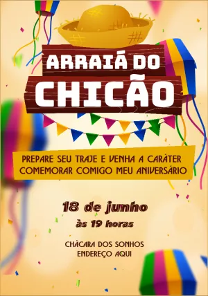 Invitación de Festa Junina – Estático – Jotta